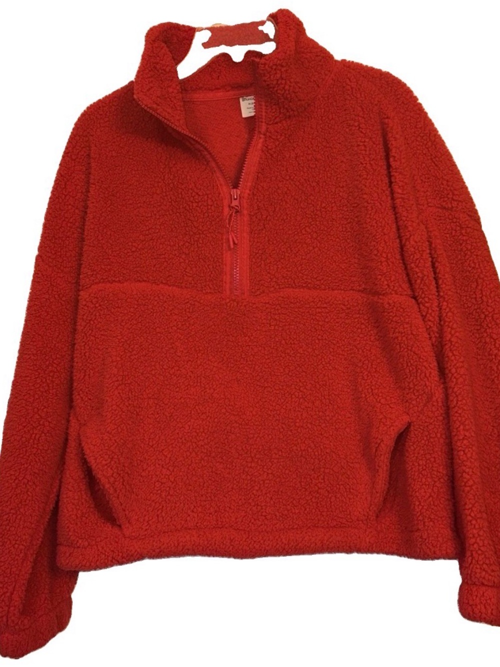 No Boundaries Red Sherpa Quarter-Zip Pullover